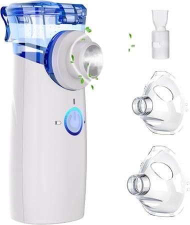 new Portable Nebulizer for Adults & Kids, Rechargeable Handheld Nebulizer Machine with Adjustable Rate, Nebulizer with Fast Support for Asthma and Res