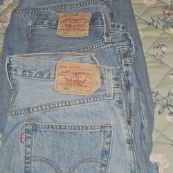 3 pairs of 501 Levi's 34w 34L