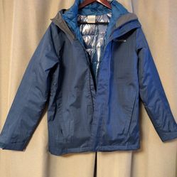 Columbia Men's M Omni-Tech Interchange 3-in-1 Ski Jacket Blue