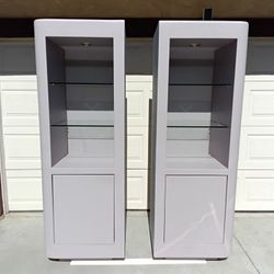 2pc Tall l Wall Units With Lights 