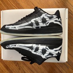 Nike Air Force One Black Skeletons