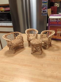 Barbie wicker furniture