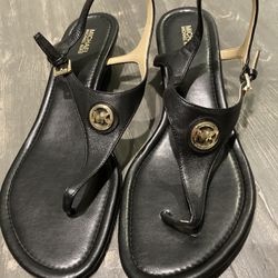 Michael Kors Women’s Black Leather Sandals Size 10