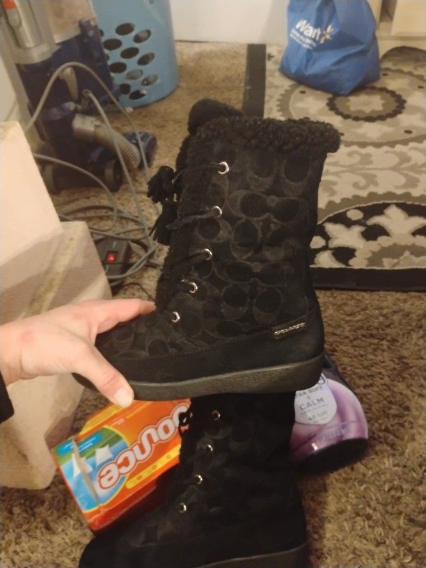 Like New Coach Boots Worn Twice