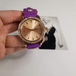 Womens Purple Rhinestone Watch