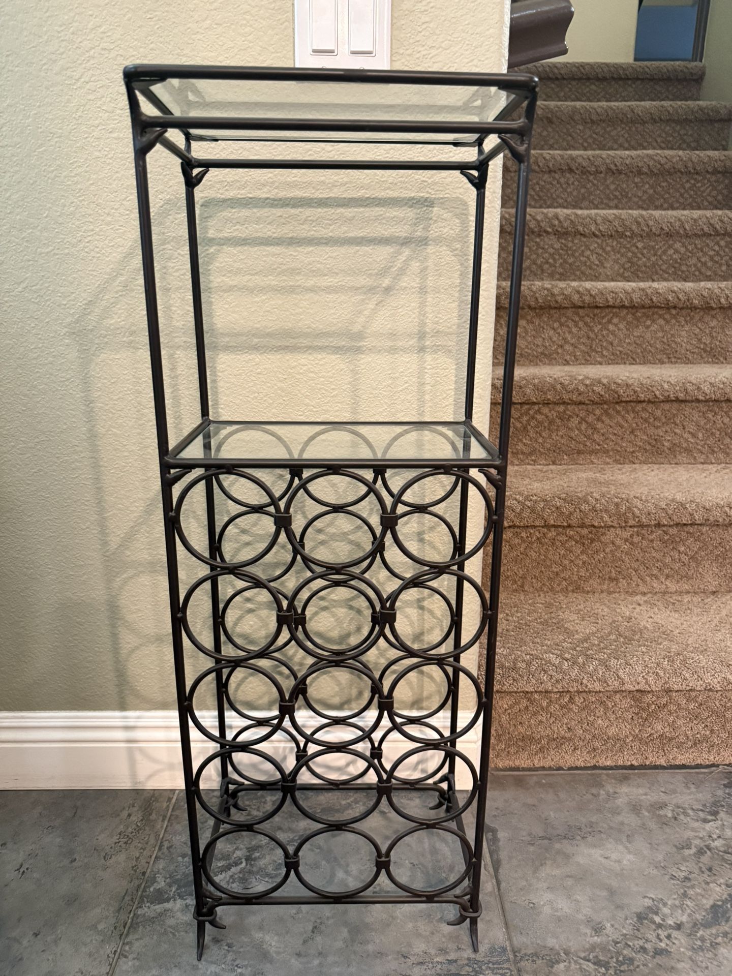 Wine rack W/ Glass Shelves