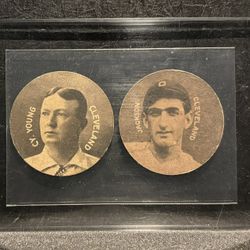 Cy Young & Joe Jackson Rare High End Aged Reprints (Colgan Chips)