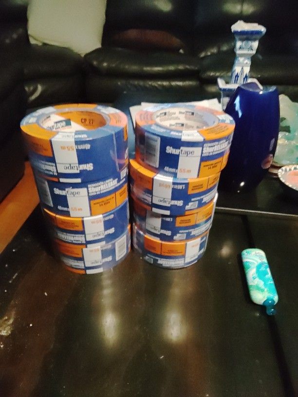 Eight rolls of 2-in blue tape