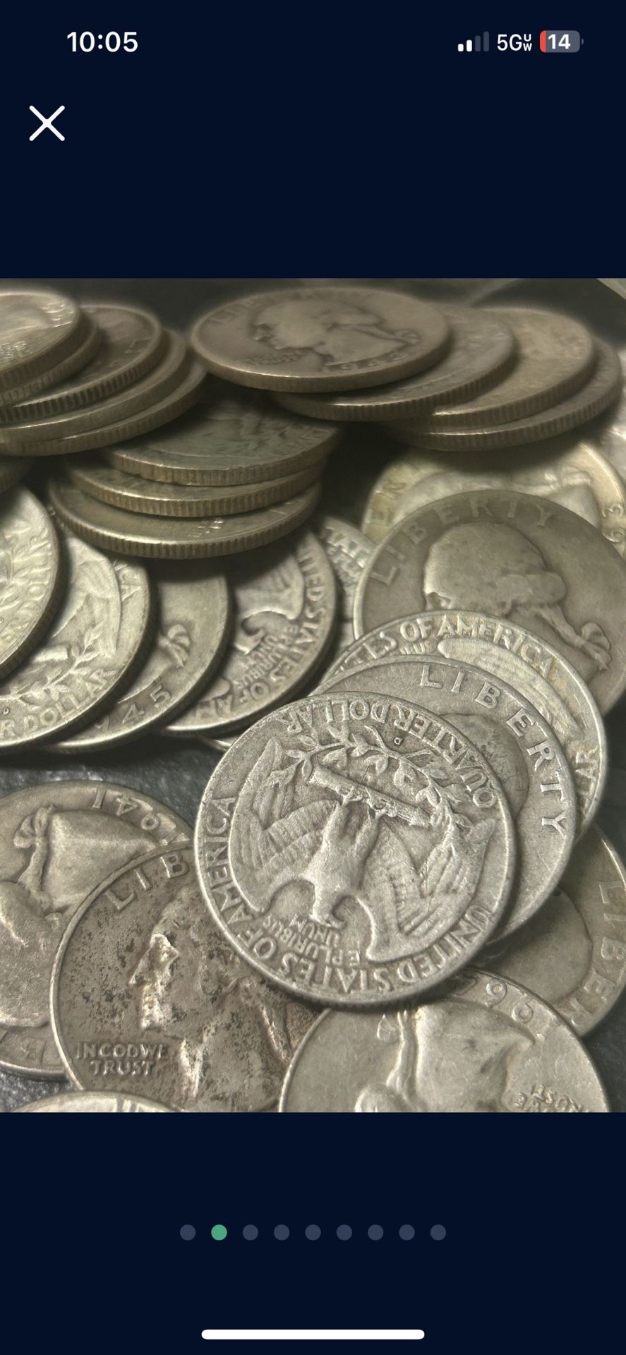 Silver Quarters And Silver Dimes