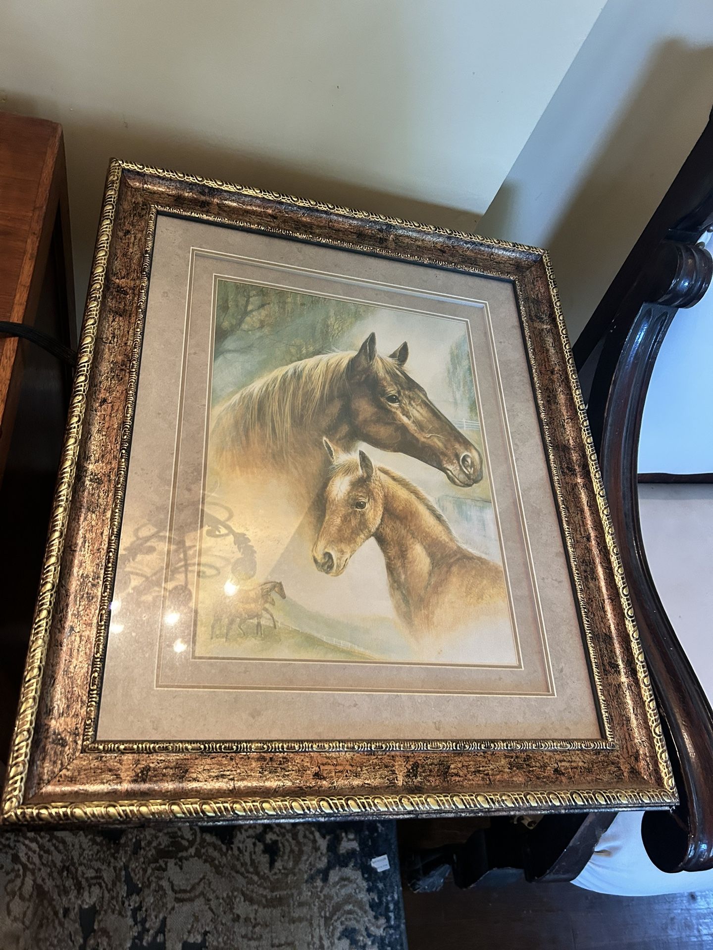 Beautiful framed horse print