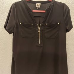 Black Anne Klein Blouse Ladies Size Small
