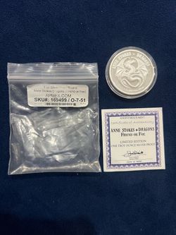 1oz 999 silver proof (ANNE STOKES) dragons