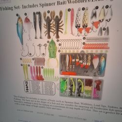 Fishing Set Imcluded Spinners, Wobbles, Jigs, Sinkers