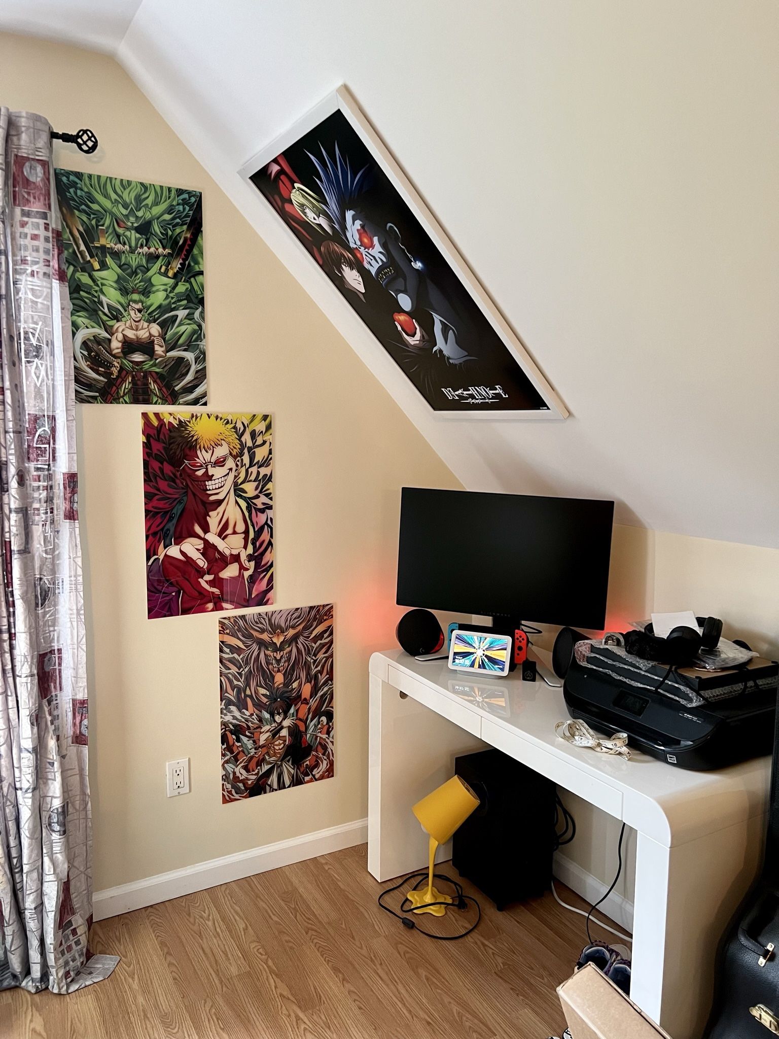 White Two Drawer Desk