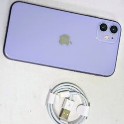 Like New iPhone 11 Purple for T-Mobile Sprint Metro by T-Mobile MetroPCS Ultra Mobile Mint Mobile Simple Mobile TruConnect Lycamobile