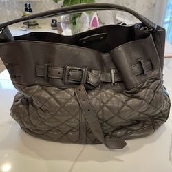 Large Leather Authentic Burberry Bag