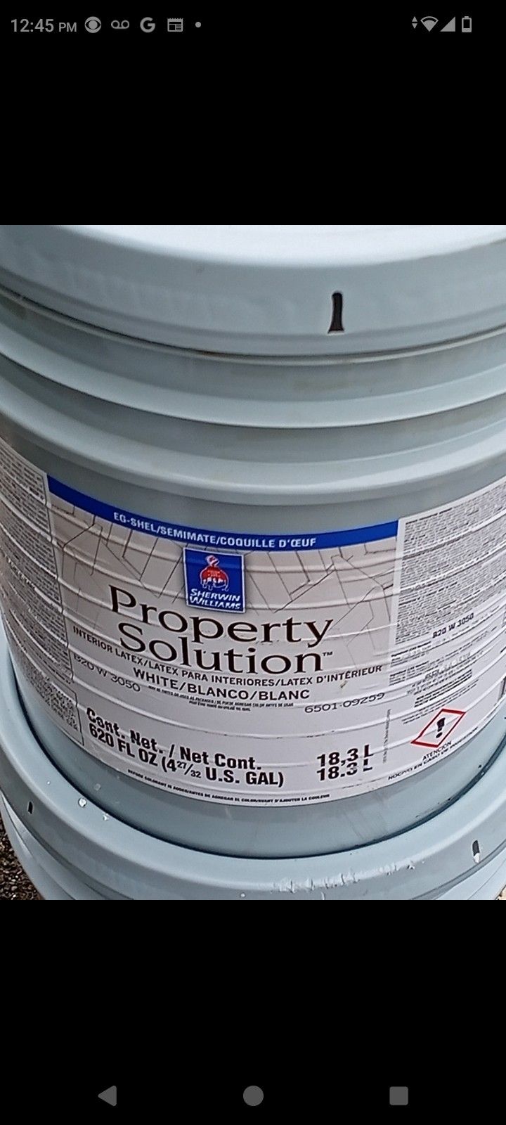 5 Gallons Of Sherwin Williams Interior Property Solution Paint