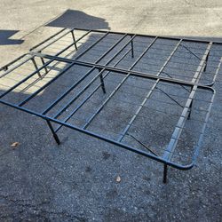 Two Twin Size Folding Bed Frames Combined They Make A King