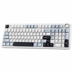 AULA F99 PRO Wireless Mechanical Gaming Keyboard, 95% Layout, Hot Swappable Creamy Switches Blue/White