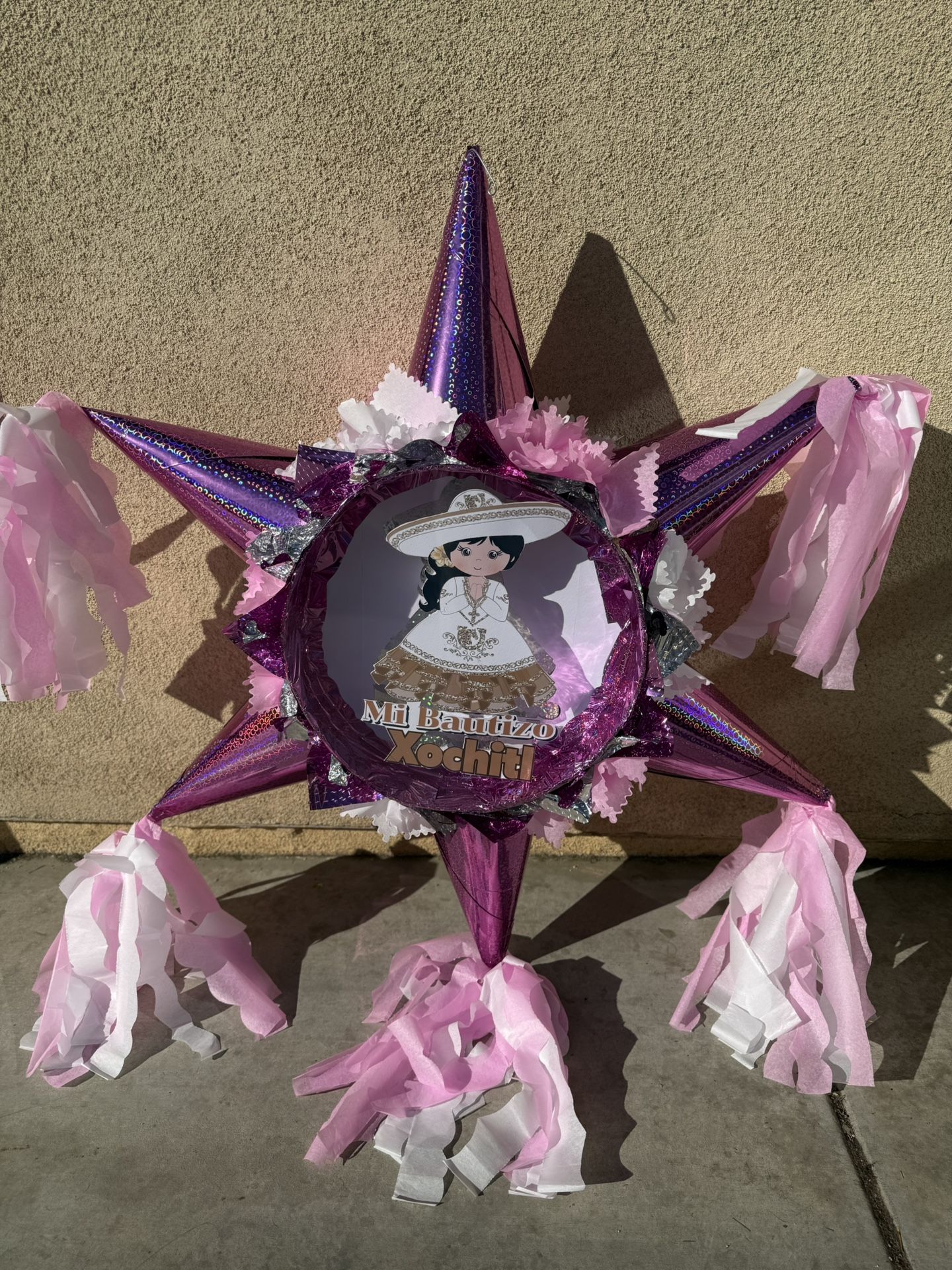 Baptism Charrita 3D Star Pinata