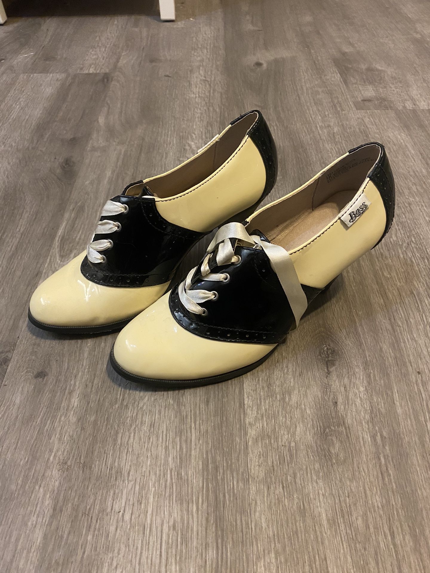 GH Bass Glenbrook High Heel Saddle Shoes