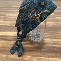 Scrub cap (teal circles)