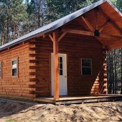 Newly Built Amish Cabin 14x32 with Windows And Front Porch 