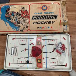 Tabletop Hockey Game - 1960s Club Model Canadian Hockey