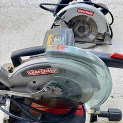 Sears 10 Compound Miter Saw and Sears Hand Saw