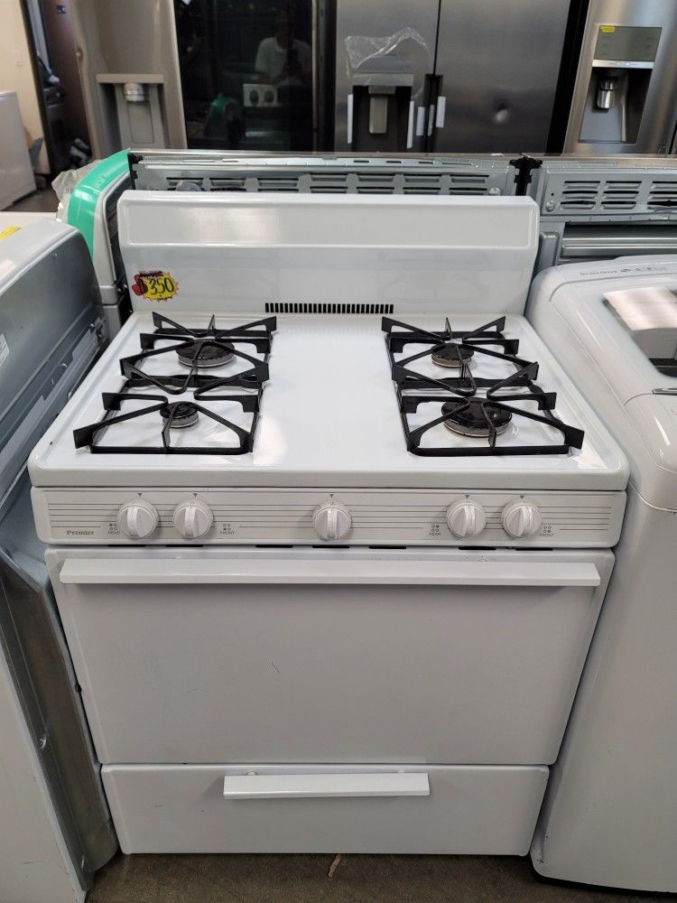 Premier 30" Wide Apartment Size 4 Burner Gas Stove Range Estufa