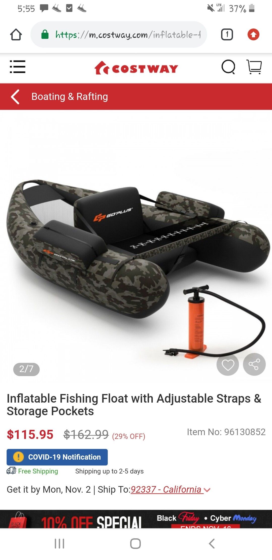 Brand new float tube