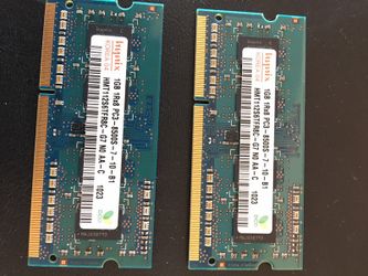Two 1GB memory cards