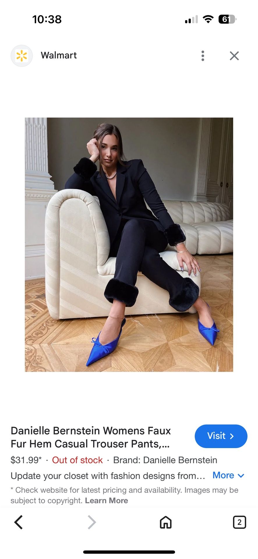 (Retail $89) Black Party Pants Size 00