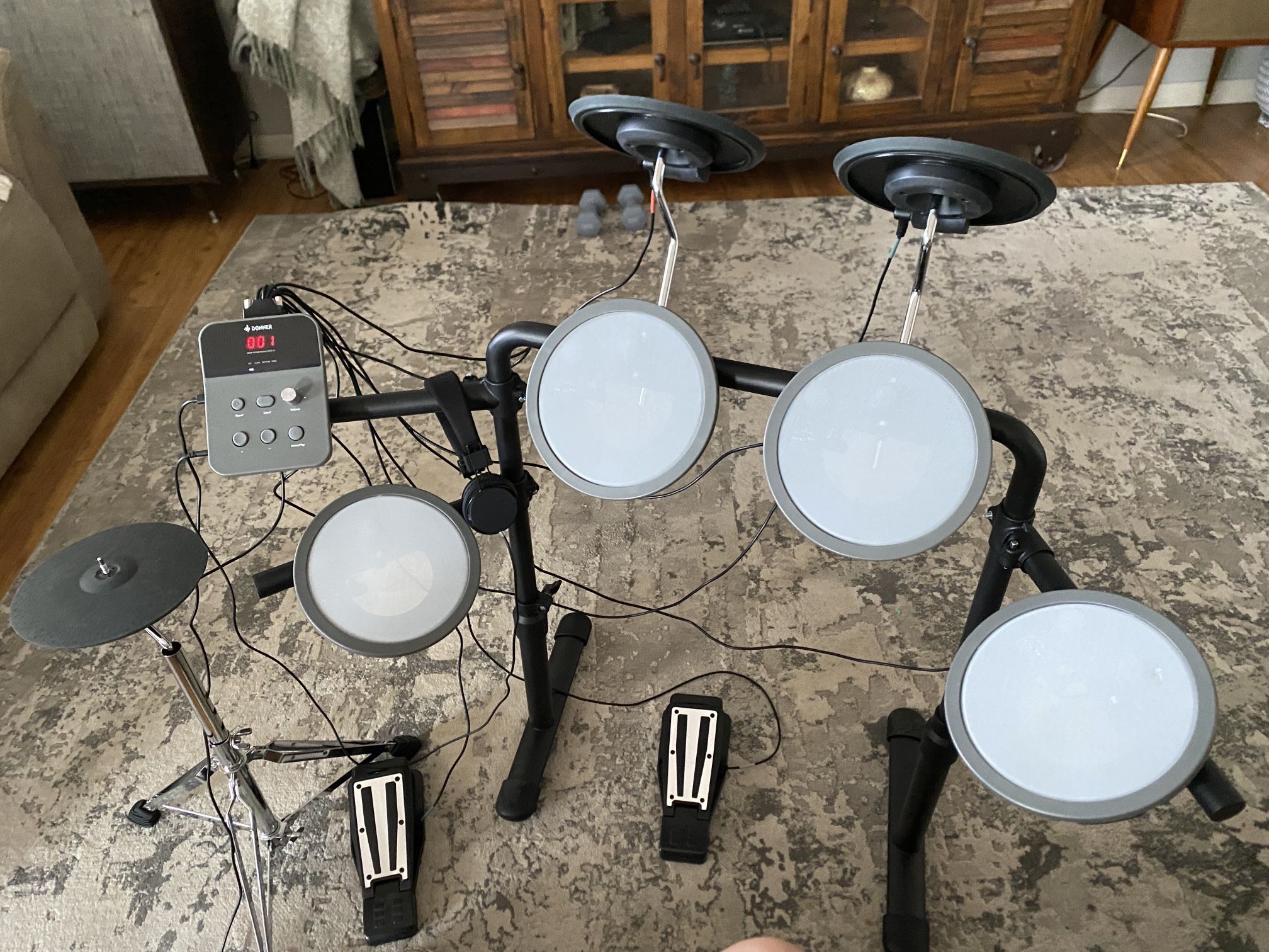 Donner Electronic Drum Set DED 70  New Setup With Boxes
