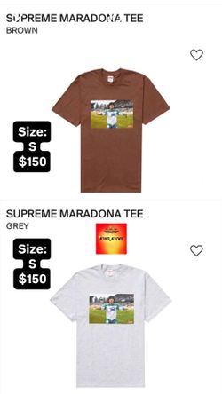 Supreme Maradona Tee Brown & Grey Size Small