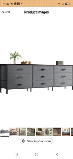 Large 9-Drawer Fabric Dresser