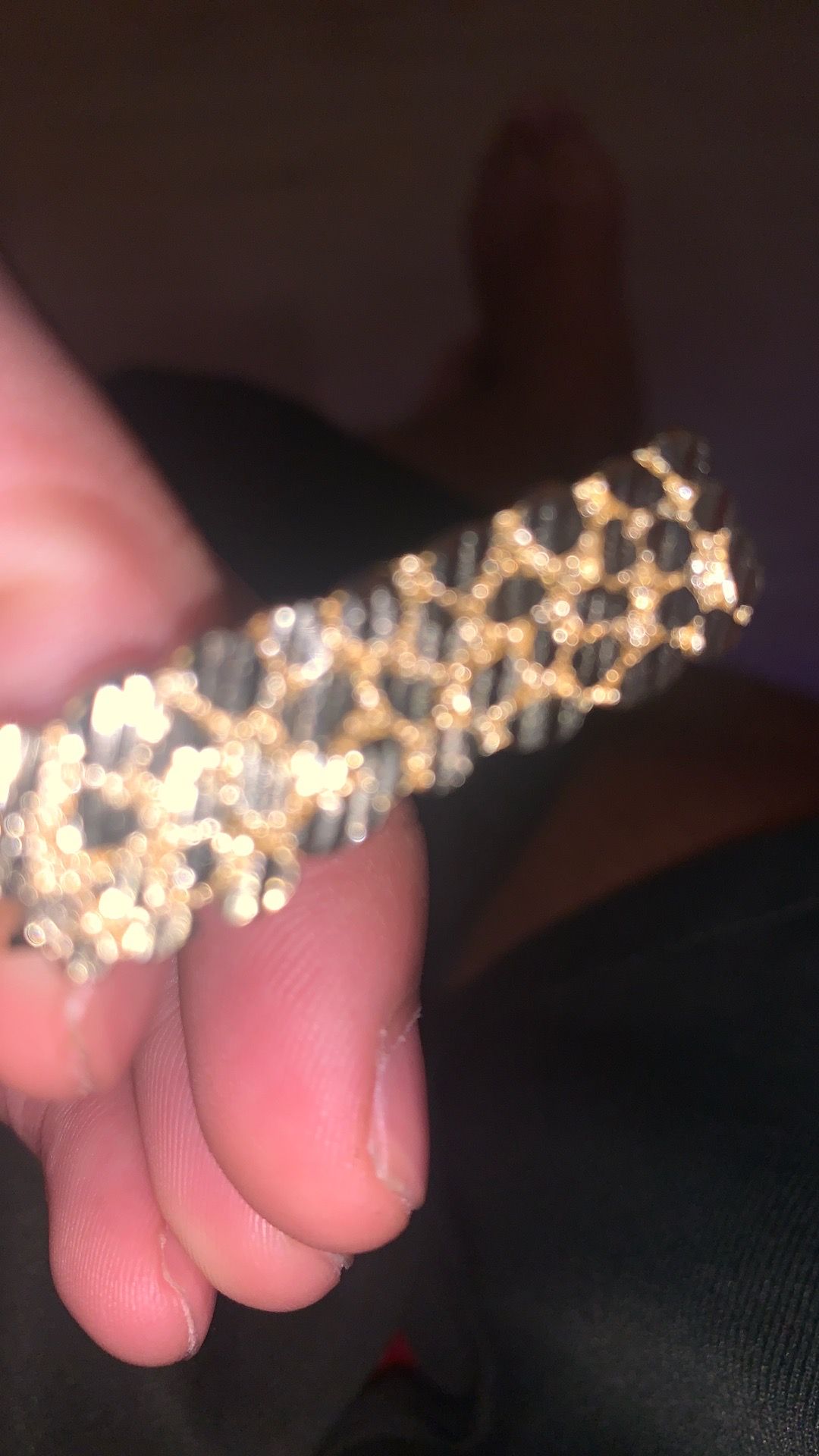Gold nugget 14K gold plated ring size 9 10