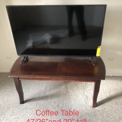 tv and coffee table 