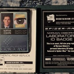J. 2002 Spider-Man Norman Osborn's Laboratory ID Badge Prop Replica