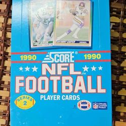 Box of unopposed packs of 1990 Score Series 2 Player Cards