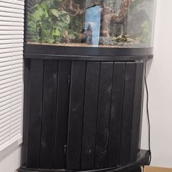 Large Corner Fish Tank with Cabinet Or Habitat For Reptile