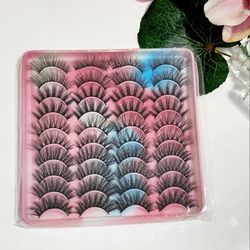 20 Pairs Dramatic Look Mixed Size Eyelash False Lashes Lash Women's Gift