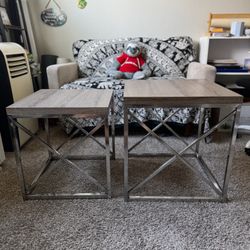 2 Piece Modern Nesting Table Set
