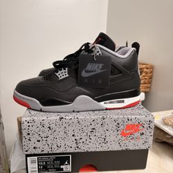 Air Jordan 4 Retro “Bred Reimagined” 2024 Size 10.5 Men’s