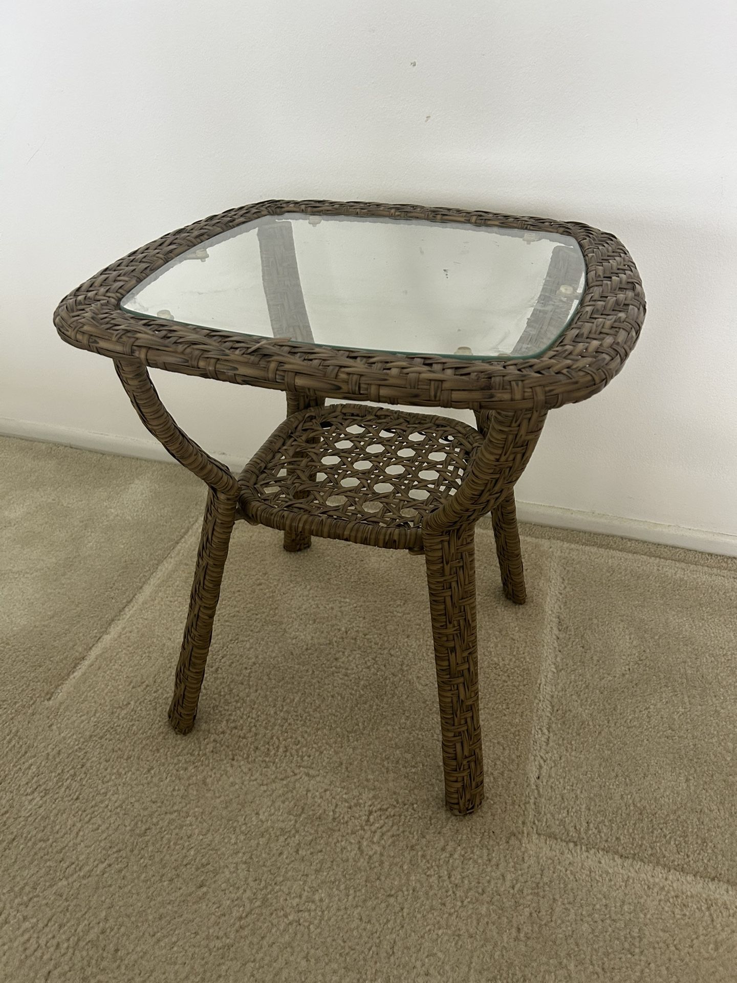 Wicker End Table