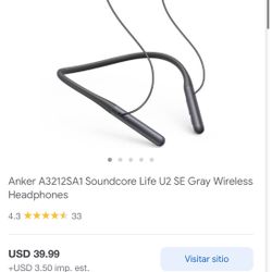 Anker A3212SA1 Soundcore Life U2 SE Gray Wireless Headphones