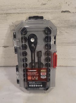 HUSKY 100-Position 1/4 in. Drive Universal SOCKET WRENCH SET (26-Piece) SAE MM