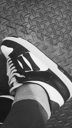 Black and White Low-Top Sneakers
