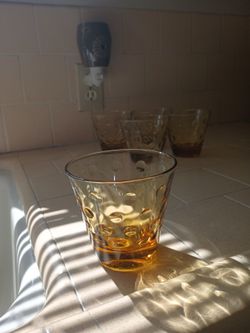 Vintage Amber Glasses