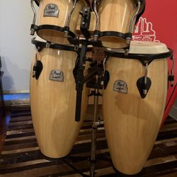 Pearl primero Congas And Bongos W Stand